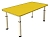  Стол прямоугольный регулируемый 110*60 Желтый