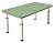  Стол прямоугольный регулируемый 110*60 Зеленый